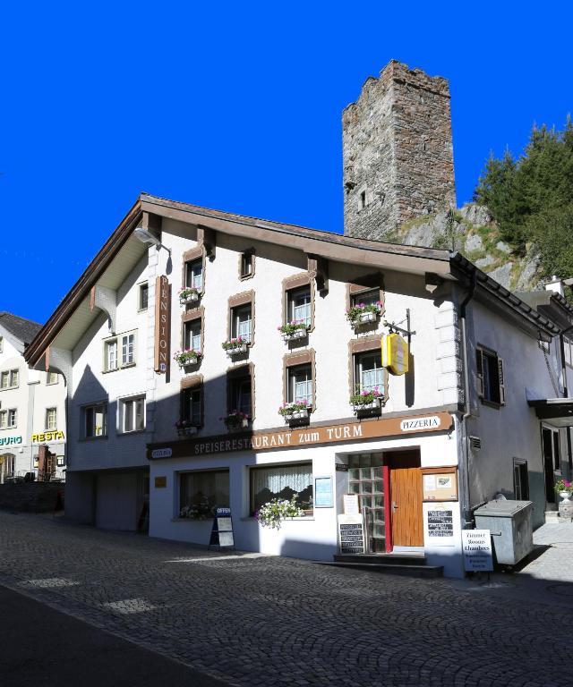 Gasthaus Pension Zum Turm Hospental Bagian luar foto